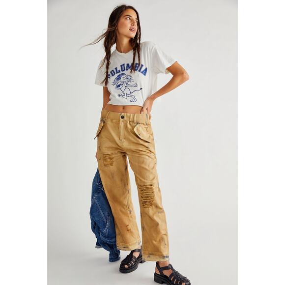 Free People Freddie Distressed Pants - Picture 1 of 7